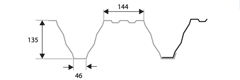 T 90 elevace - Aluzine tl: 0,7 mm